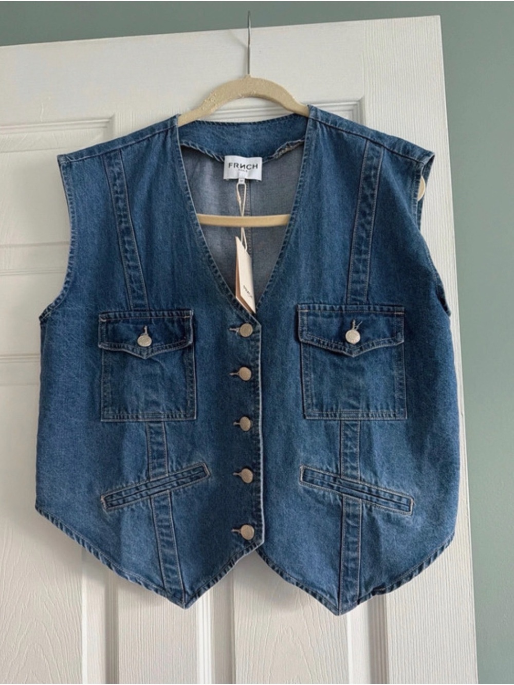 FRNCH nwt oversized denim vest